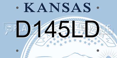 D145LD Kansas License Plate