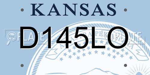 D145LO Kansas License Plate