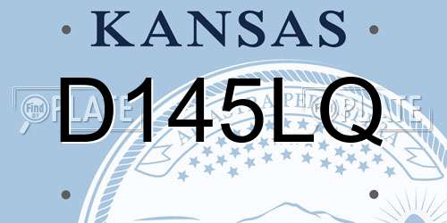 D145LQ Kansas License Plate