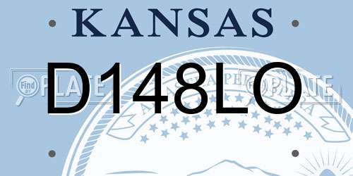 D148LO Kansas License Plate