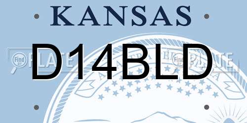 D14BLD Kansas License Plate