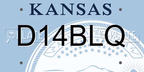 D14BLQ Kansas License Plate