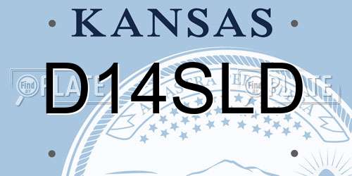 D14SLD Kansas License Plate