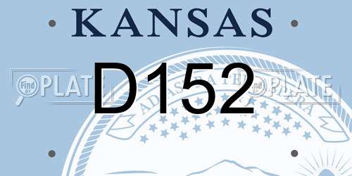 D152 Kansas License Plate
