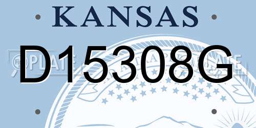 D15308G Kansas License Plate