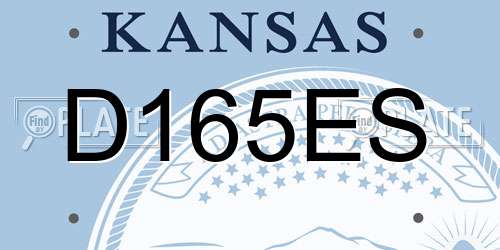 D165ES Kansas License Plate