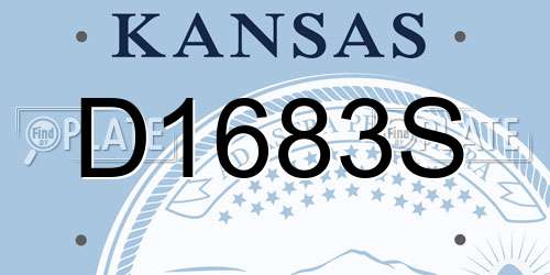 D1683S Kansas License Plate