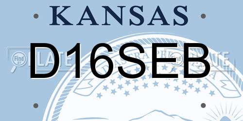 D16SEB Kansas License Plate
