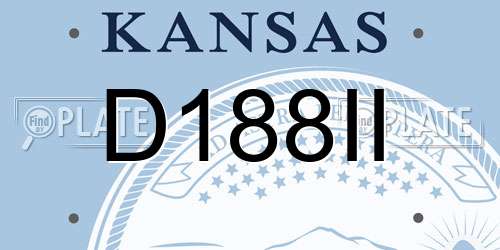 D188II Kansas License Plate