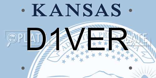 D1VER Kansas License Plate