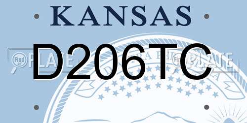 D206TC Kansas License Plate