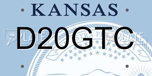 D20GTC Kansas License Plate