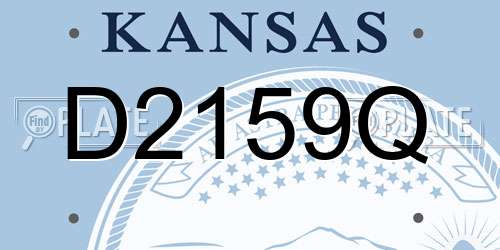 D2159Q Kansas License Plate