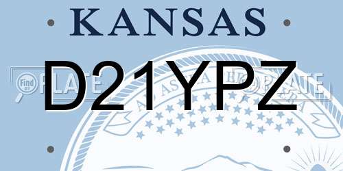 D21YPZ Kansas License Plate