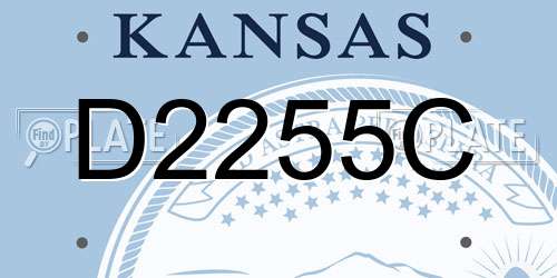 D2255C Kansas License Plate
