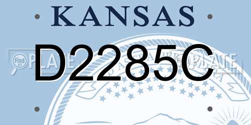 D2285C Kansas License Plate