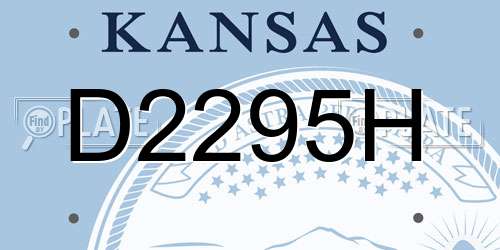 D2295H Kansas License Plate