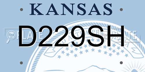 D229SH Kansas License Plate