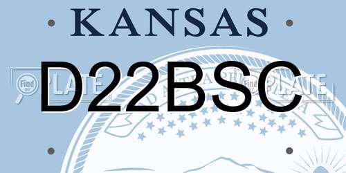 D22BSC Kansas License Plate