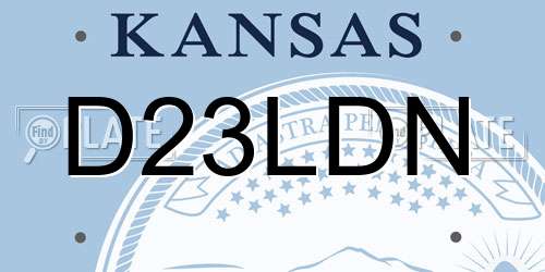 D23LDN Kansas License Plate