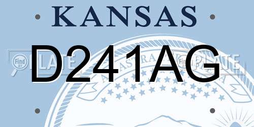 D241AG Kansas License Plate