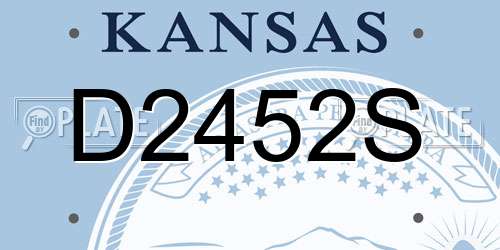 D2452S Kansas License Plate