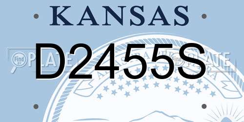 D2455S Kansas License Plate