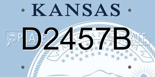D2457B Kansas License Plate
