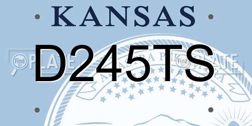 D245TS Kansas License Plate