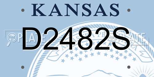 D2482S Kansas License Plate