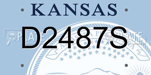 D2487S Kansas License Plate