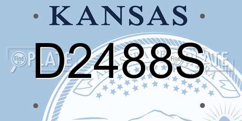 D2488S Kansas License Plate