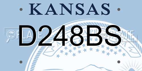 D248BS Kansas License Plate