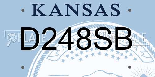 D248SB Kansas License Plate