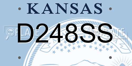 D248SS Kansas License Plate