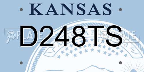 D248TS Kansas License Plate