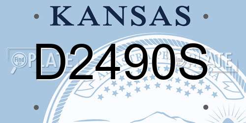 D2490S Kansas License Plate