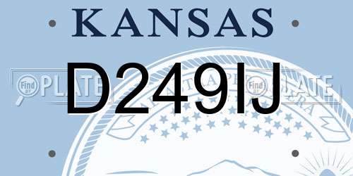 D249IJ Kansas License Plate