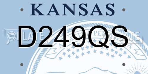 D249QS Kansas License Plate