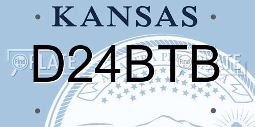 D24BTB Kansas License Plate