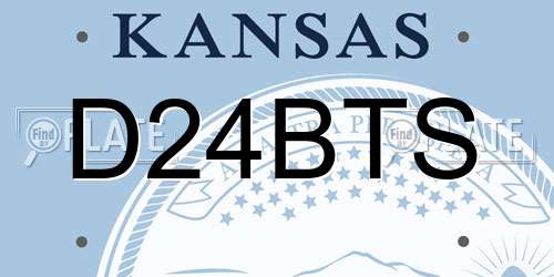 D24BTS Kansas License Plate