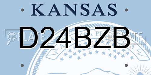 D24BZB Kansas License Plate