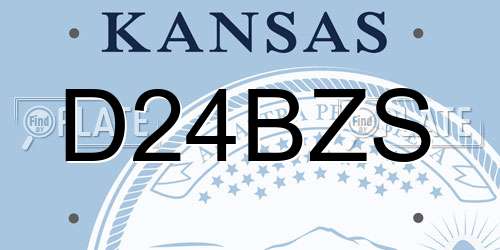 D24BZS Kansas License Plate