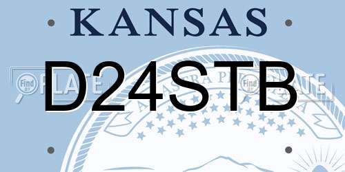D24STB Kansas License Plate
