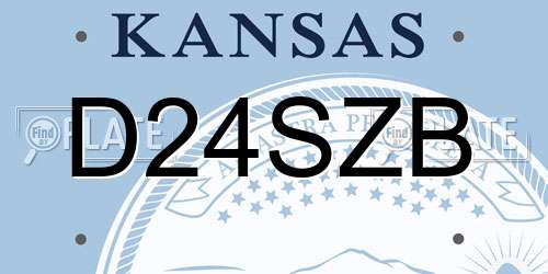 D24SZB Kansas License Plate