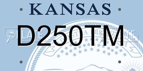 D250TM Kansas License Plate