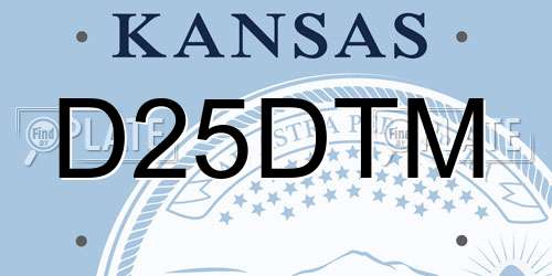 D25DTM Kansas License Plate