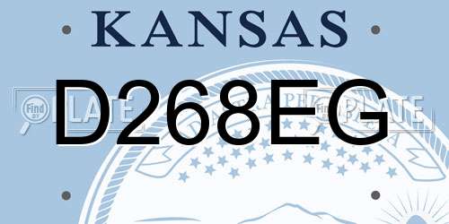 D268EG Kansas License Plate