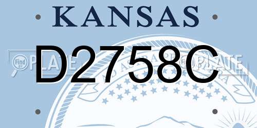 D2758C Kansas License Plate