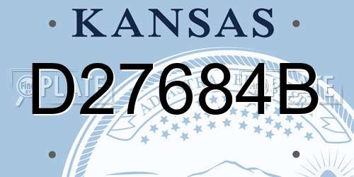 D27684B Kansas License Plate